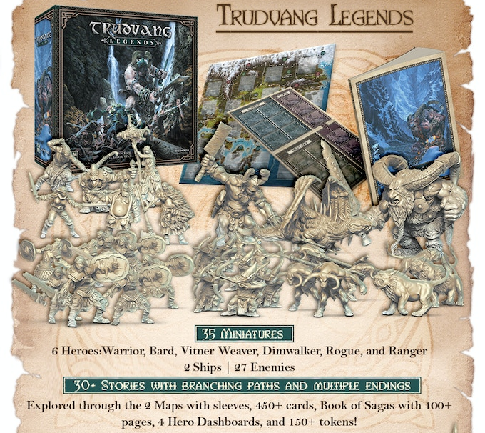 Miniature Dora Bard + Deck De Cartes English - Trudvang Legends, Exclusivité Kickstarter
