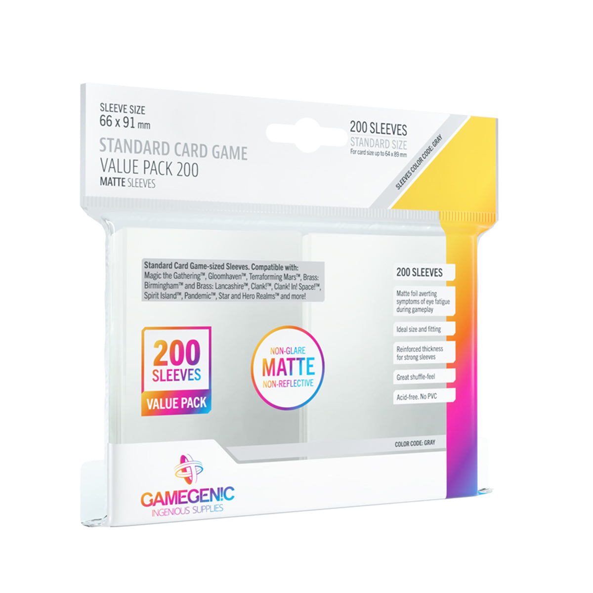 Gamegenic Matte Standard Card Game Sleeves Value Pack Clear (200) I'm Board! Games & Family Fun Gamegenic Matte Standard Card Game Sleeves Value Pack Clear (200) I'm Board! Games & Family Fun