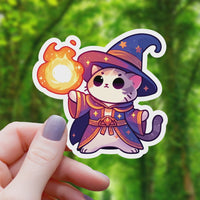Cat Wizard Casting Fireball