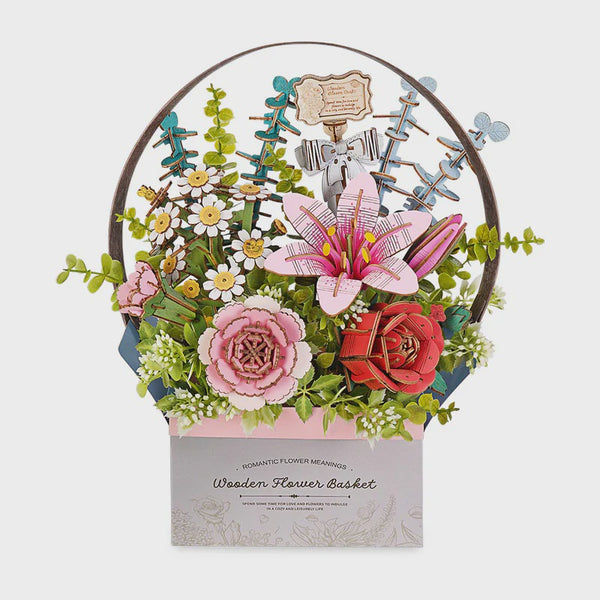 Wooden Bloom Craft: Flower Basket