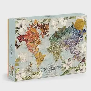 1000 Winged Map of the World Metamorphosis