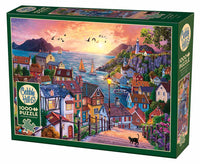 1000 Coastal Town at Sunset