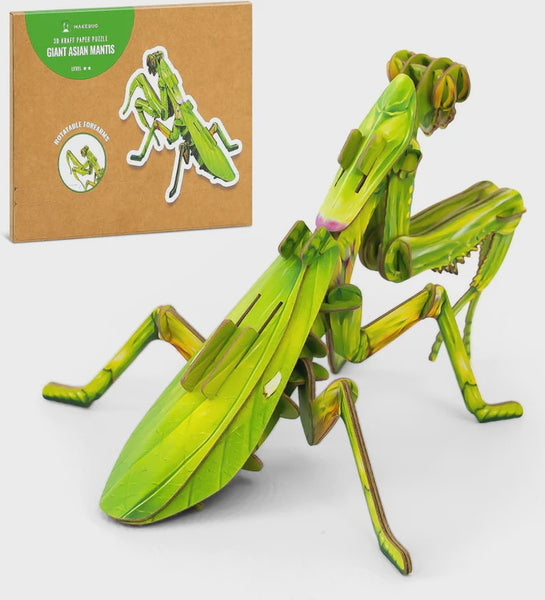 3D Kraft Paper Puzzle: Giant Asian Mantis