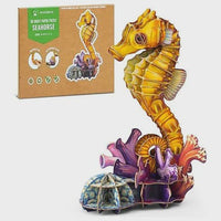 3D Kraft Paper Puzzle: Seahorse