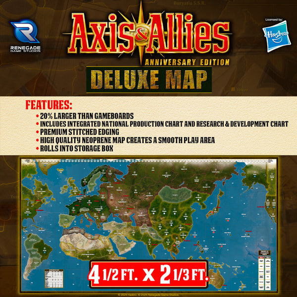 Axis & Allies: Anniversary Edition Deluxe Map (PREORDER)