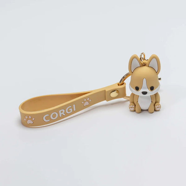 Keychain: Corgi Figure