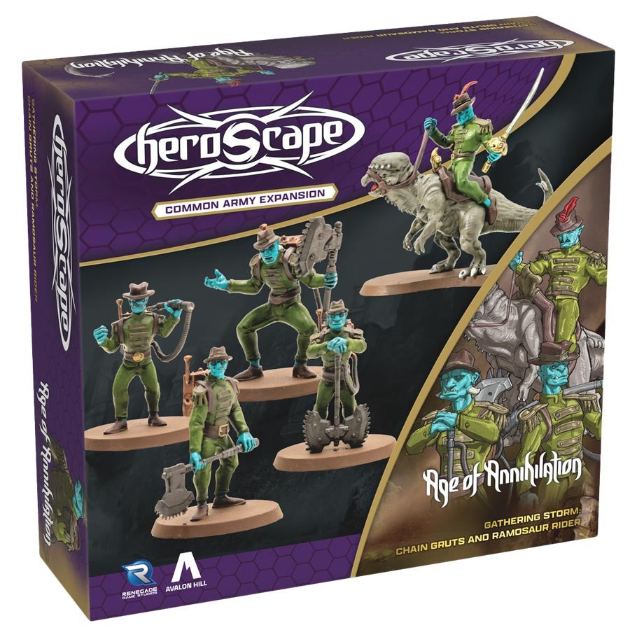 Heroscape: Chain Gruts & Ramosaur Rider Common Army Expansion – I'm ...