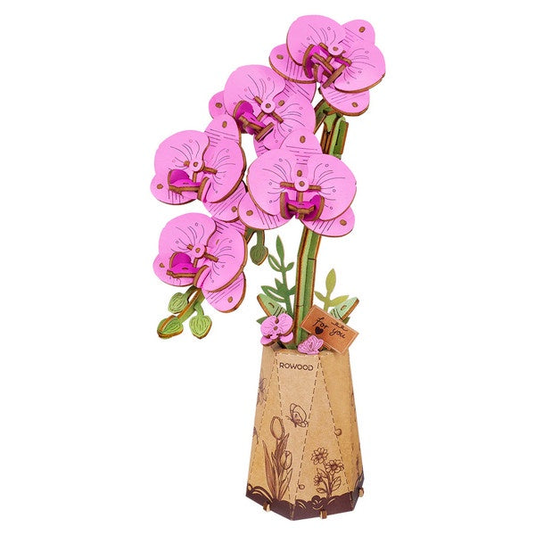 Wooden Bloom Craft: Purple Moth Orchid