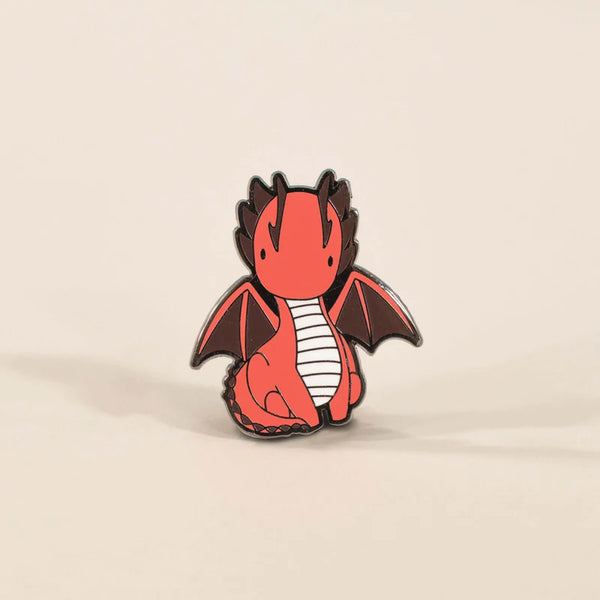 Draggi Enamel Pin: Sitting