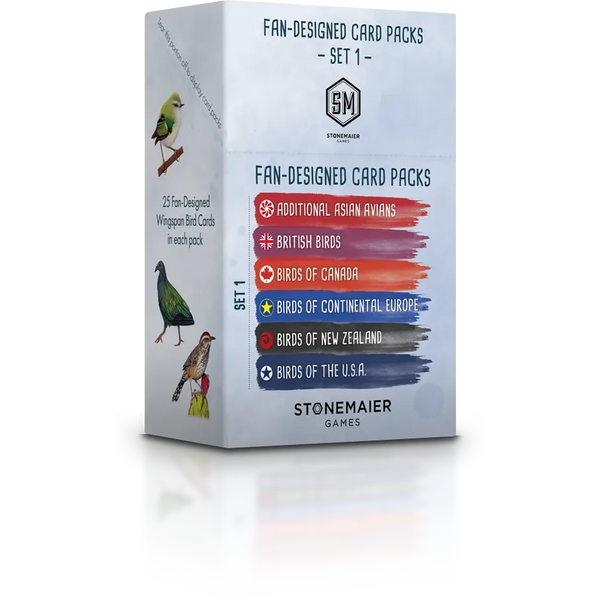 Wingspan Fan-Designed Bird Packs Display: Set 1