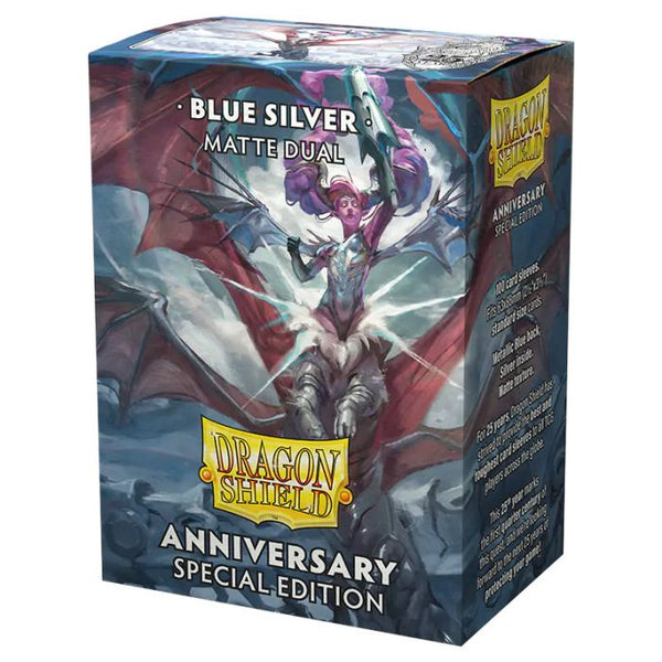 Dragon Shield Matte Dual 25th Anniversary Blue Silver (100)