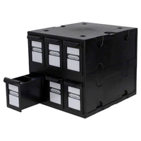 6 Drawer Card Catalogue: Black