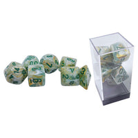 Marble Mega-Hedral Green with Dark Green 7-Die Set