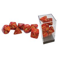 Scarab Mega-Hedral Scarlet with Gold 7-Die Set