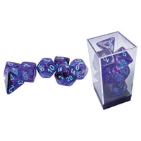 Nebula Mega-Hedral Nocturnal with Turquoise 7-Die Set