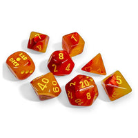 Lab Dice: Gemini Gellow Luminary Polyhedral Red/yellow