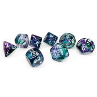 Lab Dice: Translucent Nebula Flourite/white