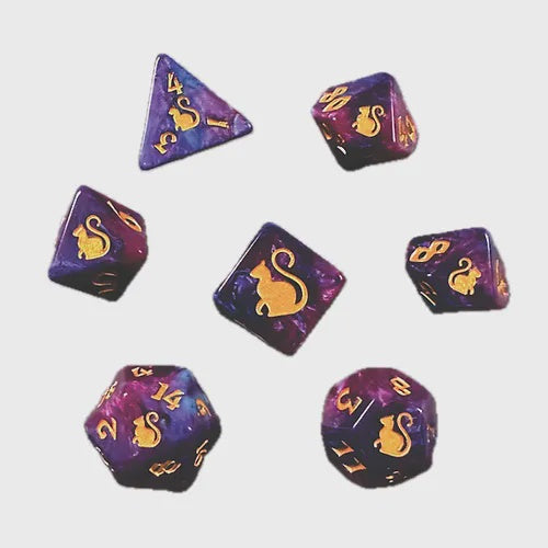 Kitty Clacks: Fortuna Polyhedral 7-die Set