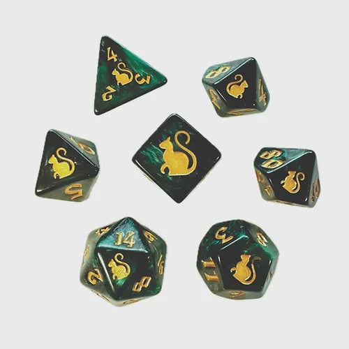 Kitty Clacks: Loki Polyhedral 7-die Set