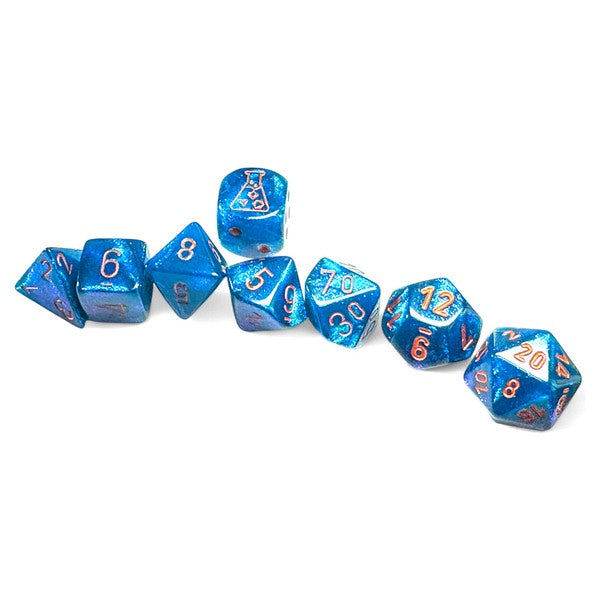 Lab Dice Nebula Borealis Midnight with Copper 7-Die Set