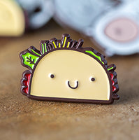 Taco Cat Goat Cheese Pizza Enamel Pin: Taco