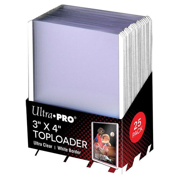 UltraPro Toploaders - 3" x 4" White Border (25ct)