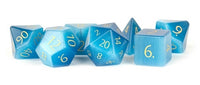 16mm Stone: Engraved Cat's Eye Aquamarine set (7)