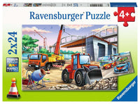 2x24 Construction and Cars (two 24-piece puzzles)