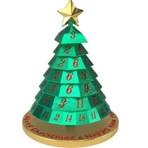 Hymgho Aluminum Christmas Tree Dice: Green with Silver Numbers
