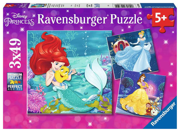 3x49 Princess Adventure (three 49-piece puzzles)