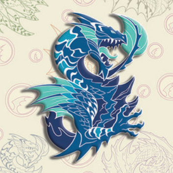 Dragon Enamel Pin: Adult Blue