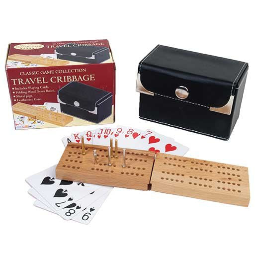 Cribbage Board Travel with Cards