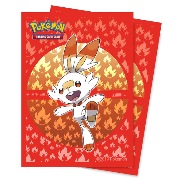 Pokemon Sleeves Sword and Shield Galar Starters Scorbunny (65)
