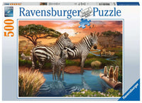 500 Zebras at Waterhole