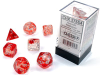 Nebula Polyhedral Red/silver 7-Die Set