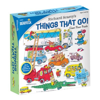26 Richard Scarry's Things That Go Giant Floor Puzzle