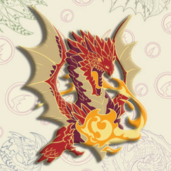 Dragon Enamel Pin: Adult Red