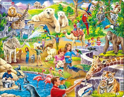 Tray Puzzle Zoo Animals