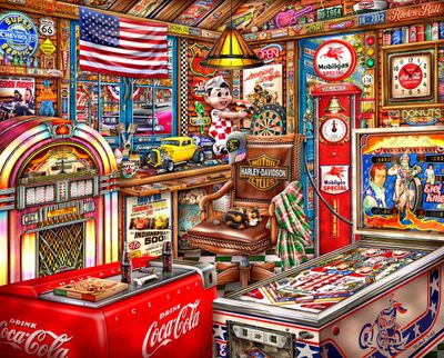 500 Wooden Puzzle The Man Cave