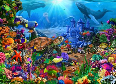500 Wooden Puzzle Underseascape