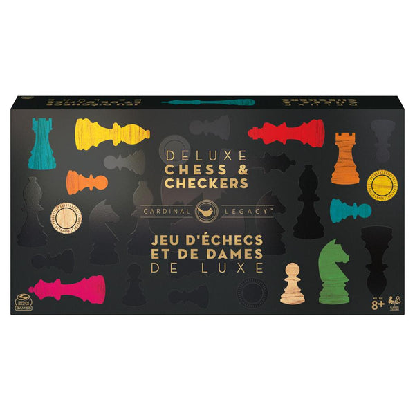 Chess Checkers Deluxe Wooden