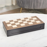 Chess Checkers Deluxe Wooden
