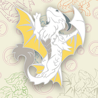 Dragon Enamel Pin: Baby White