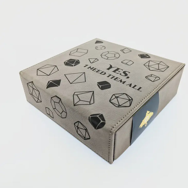 Dice Box- Vegan Leather: Yes, I need them all Grey