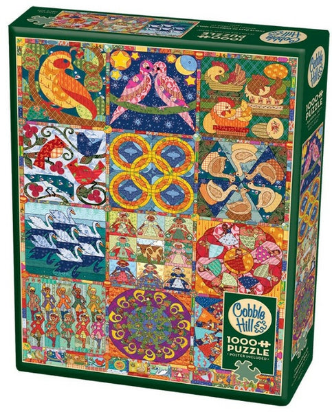 1000 12 Days of Christmas Quilt