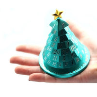 Hymgho Aluminum Christmas Tree Dice: Silver with Gold Numbers