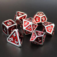 Die Hard Dice Set - Polychrome Diaglyph Argent Ruby
