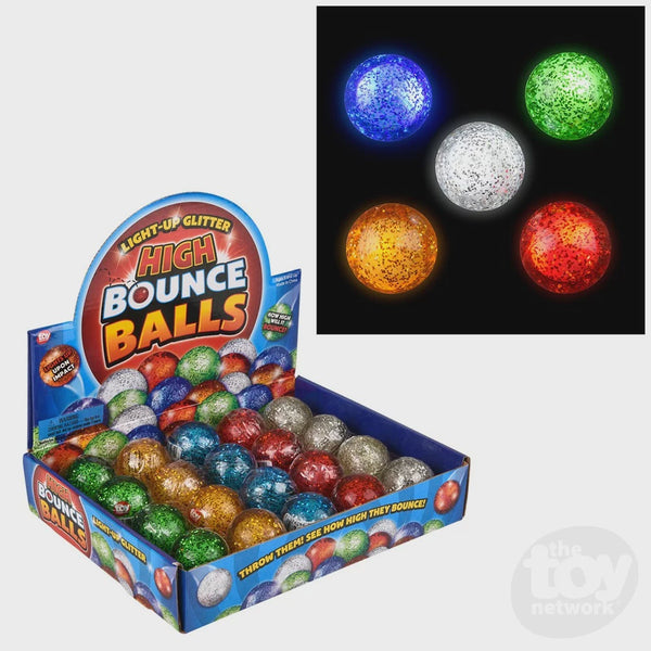 Light-Up Glitter Hi-Bounce Balls