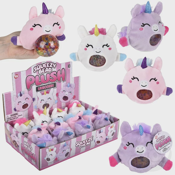 Unicorn Squeezy Bead Plush Ball