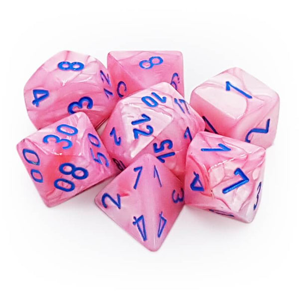 Lustrous Polyhedral Pink/blue 7-Die Set
